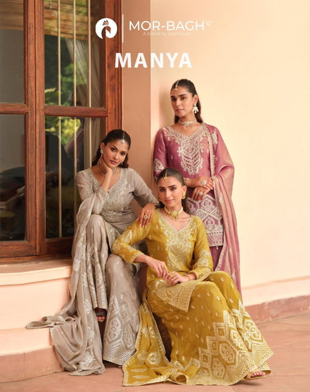 Manya By Aashirwad Mor Tora Silk Wholesale Readymade Suits In India
